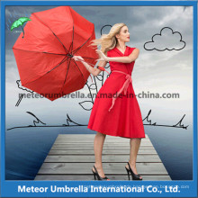 Damen faltende winddichte Förderung Geschenk Sonne und Regen Gebrauch Frauen Regenschirm